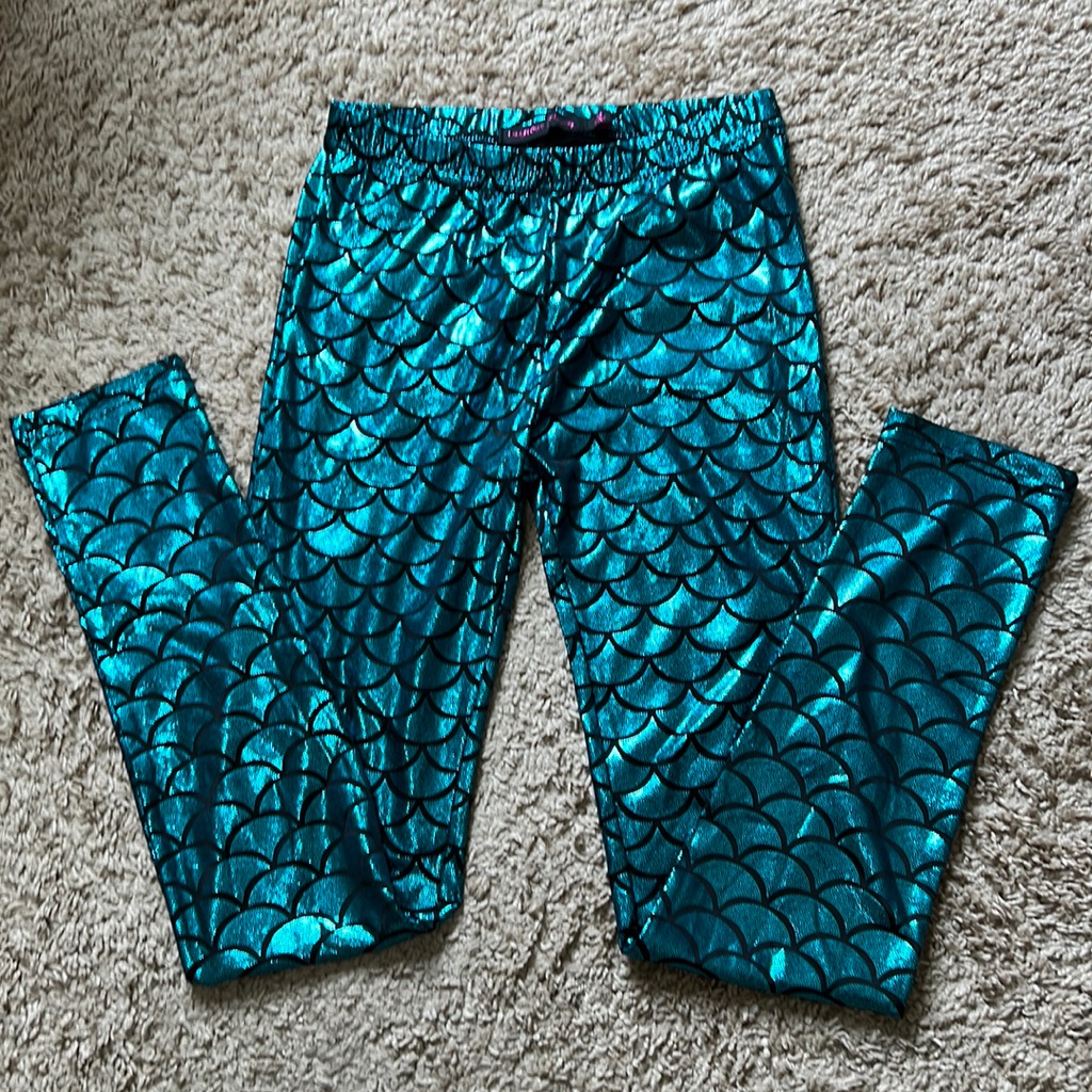 Nwot Aqua Mermaid Leggings